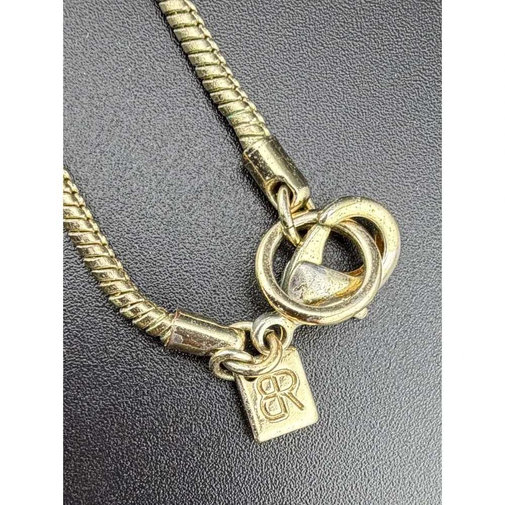Banana Republic‎ Pendant Necklace 32in Gold Tone Geometric Snake Chain Long READ